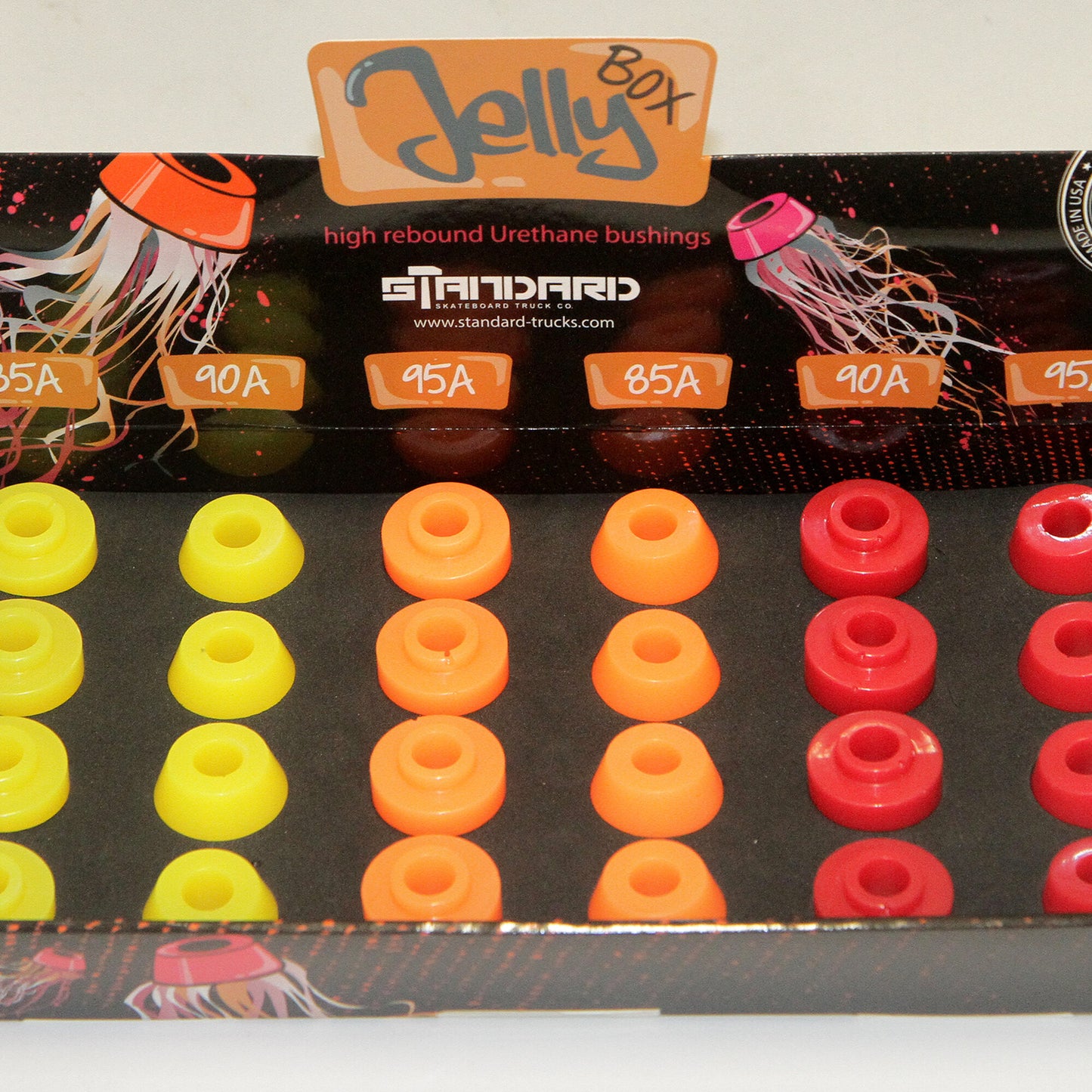 Interlock Bushings 15mm con/bar Skateboard Display, filled