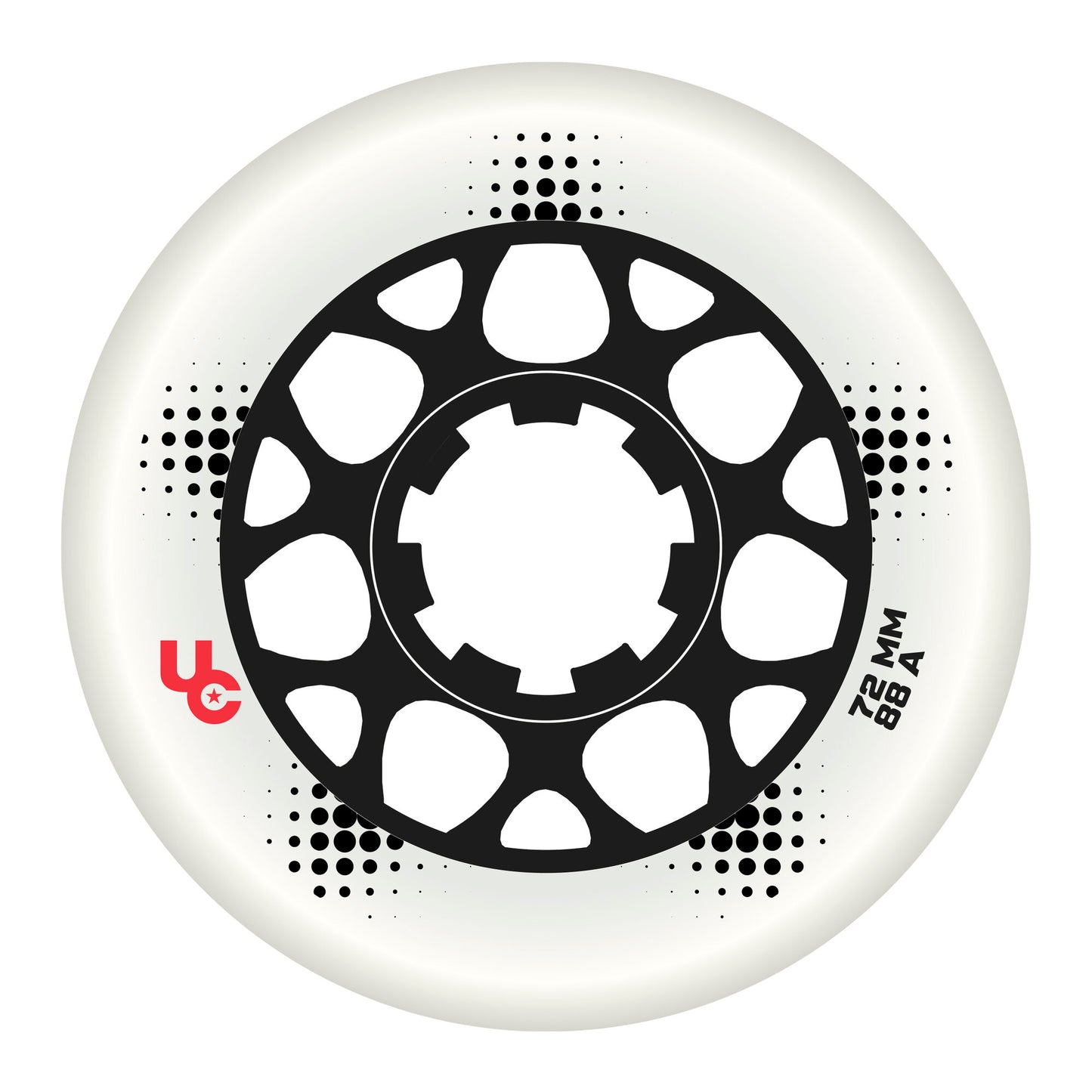 Team PRO 72mm/88a white, 4-Pack
