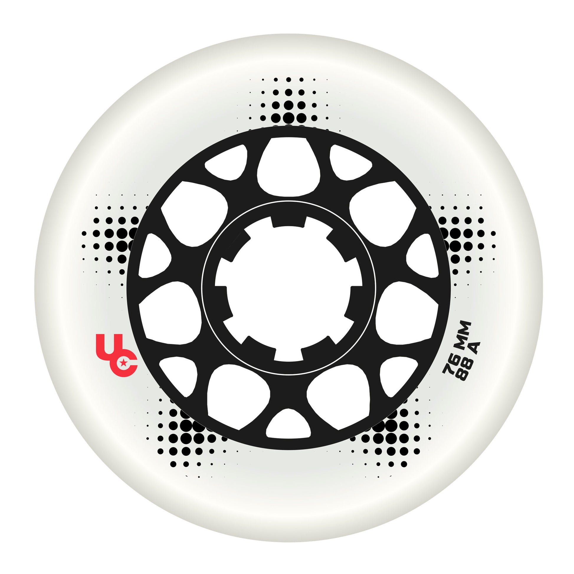 Team PRO 76mm/88a white, 4-Pack