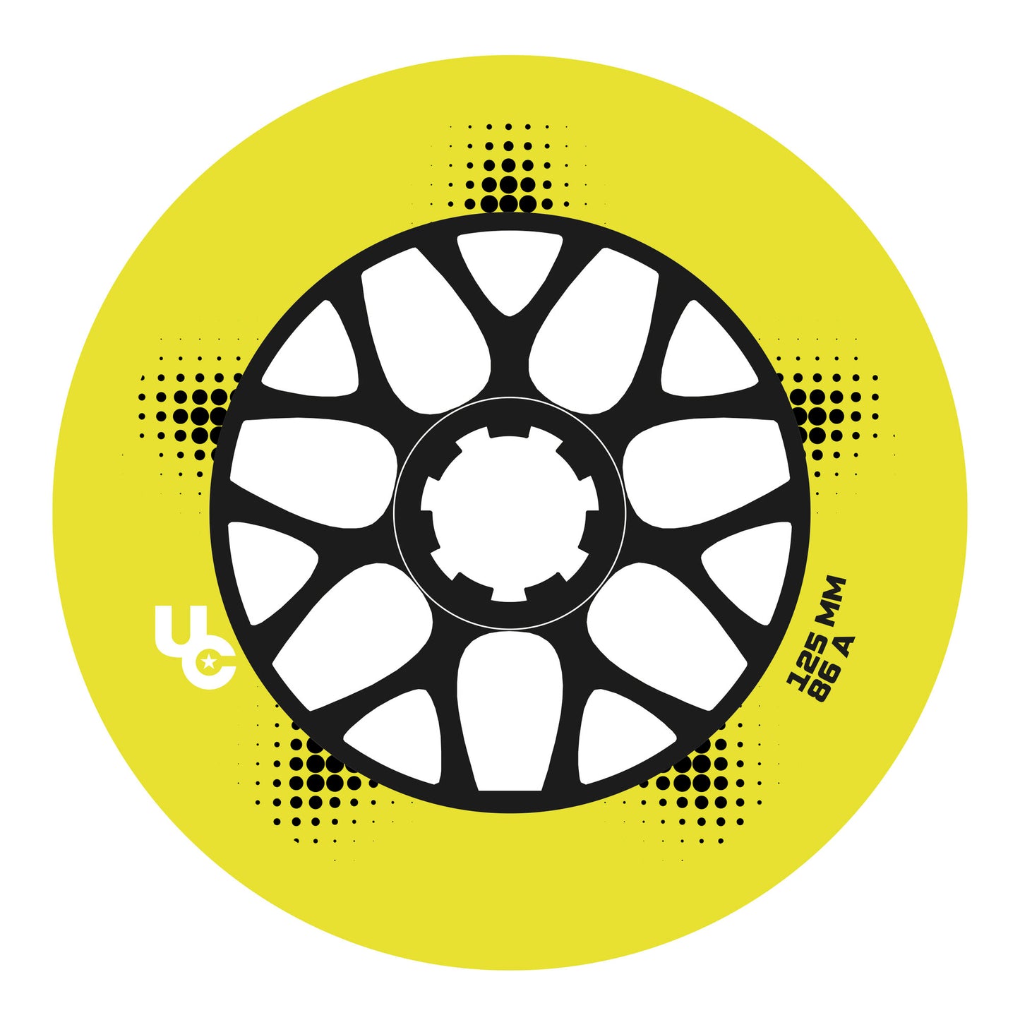 Team PRO 125mm/86a yellow, 3-Pack