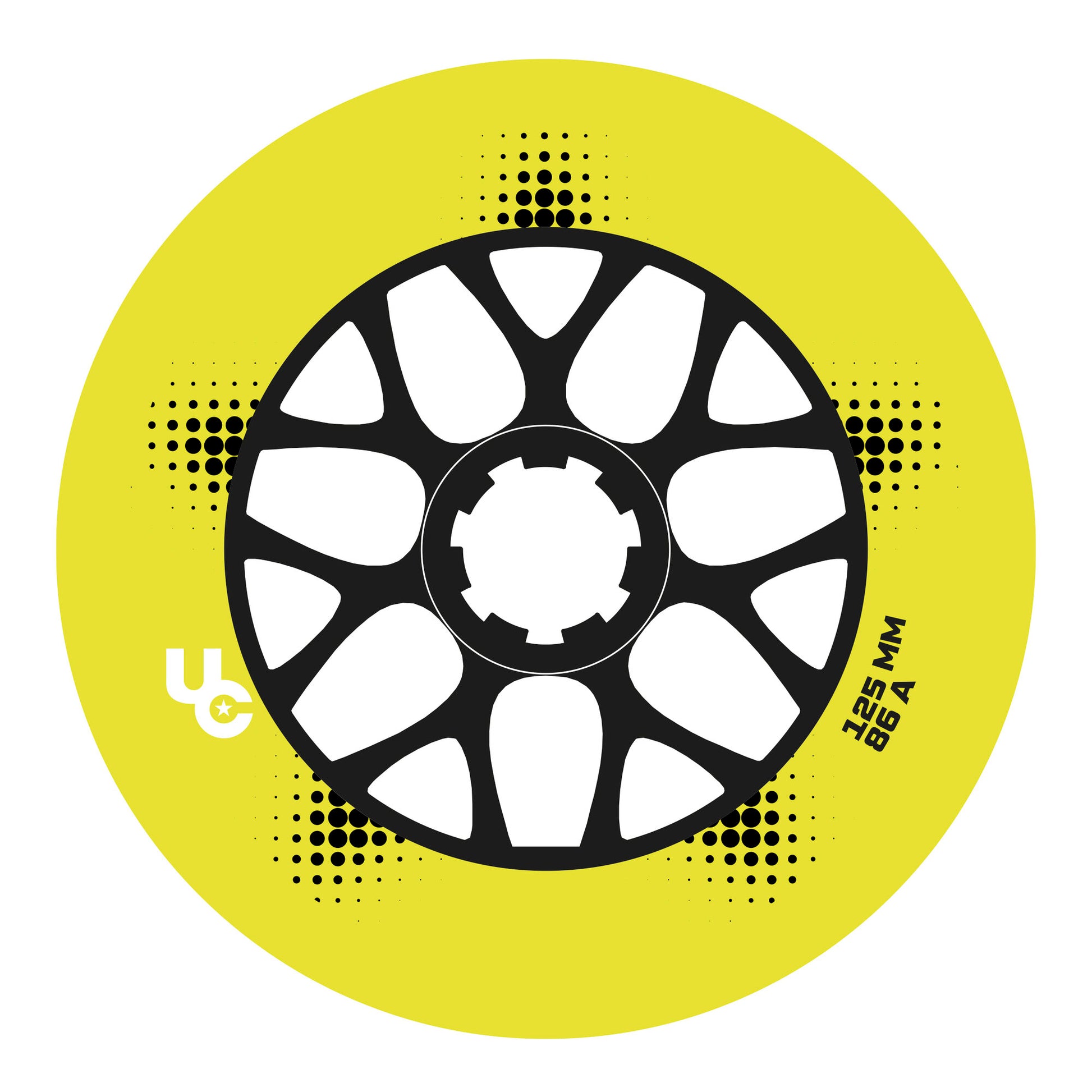Team PRO 125mm/86a yellow, 3-Pack