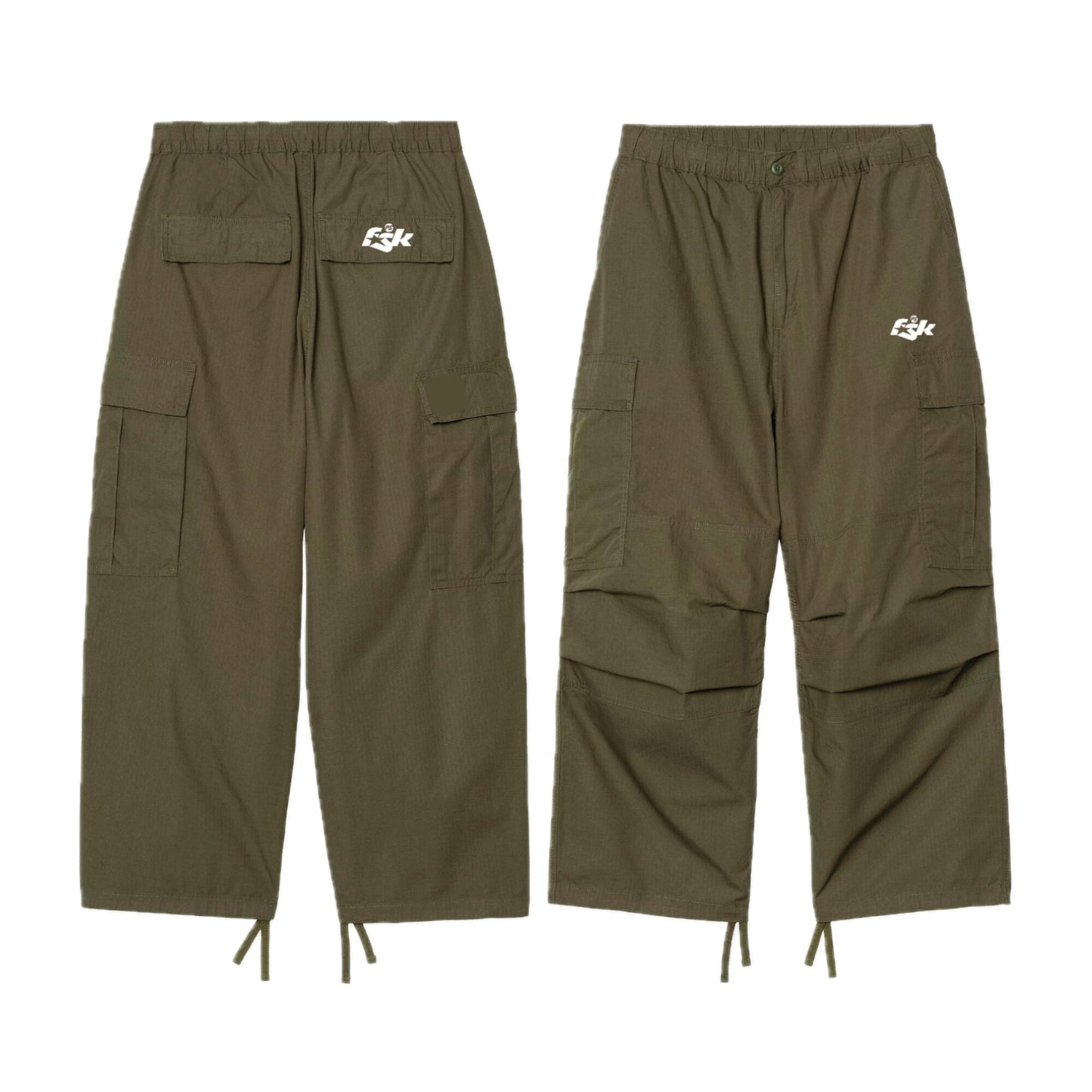FSK Logo Cargo Pants Olive