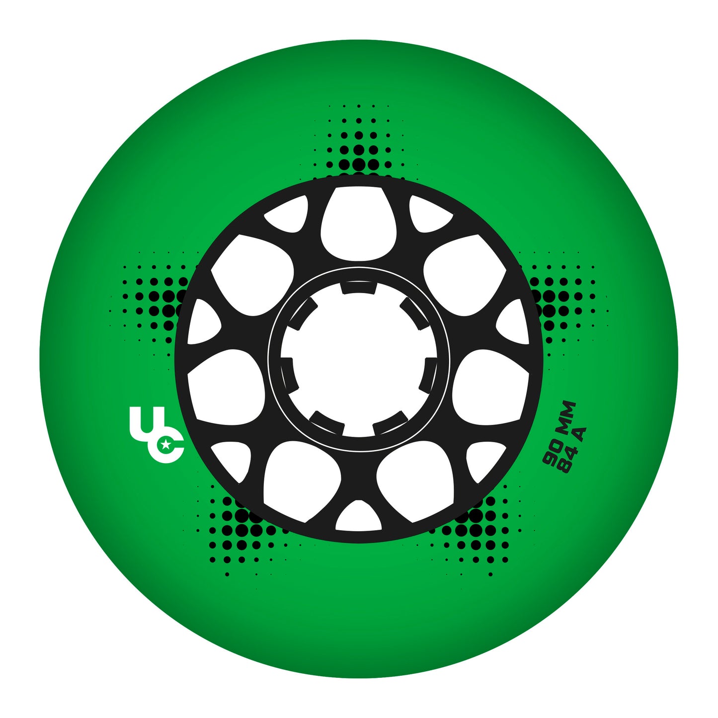 Team PRO 90mm/84a green, 4-Pack