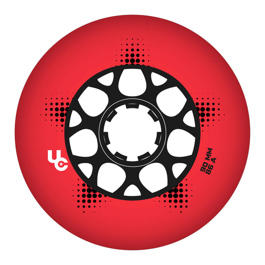 Team PRO 90mm/86a red, 4-Pack